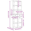 Schwarzer Schrank Maties 70x42,5x185cm (Holz)