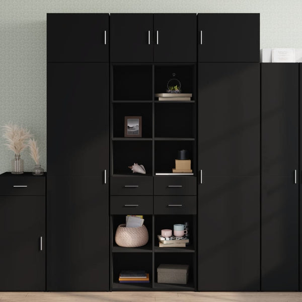 Schwarzer Schrank Maties 70x42,5x185cm (Holz)