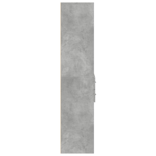 Betoninharmaa kaappi Maties 70x42,5x185cm (puinen)