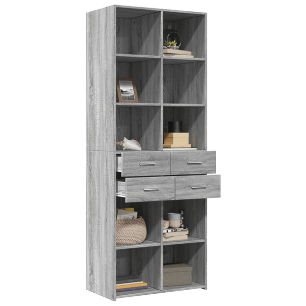 Grauer Schrank Maties 70x42,5x185cm (Holz)