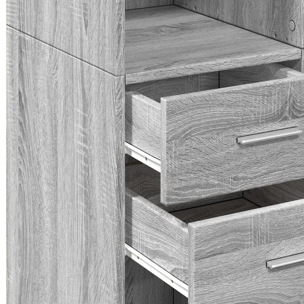 Grauer Schrank Maties 70x42,5x185cm (Holz)