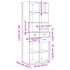 Grauer Schrank Maties 70x42,5x185cm (Holz)
