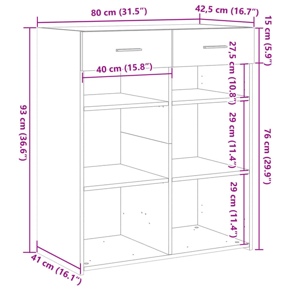 Musta senkki Micilina 80x42,5x93cm (puinen)
