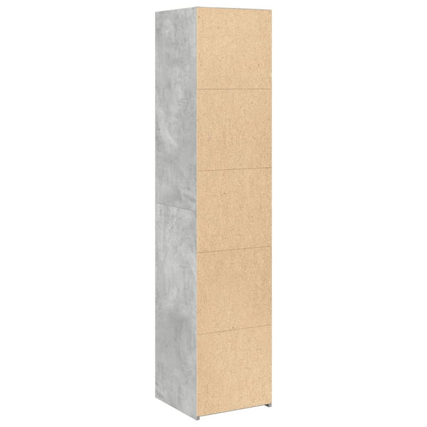 Betongrauer Schrank Mandroane 40x41x185cm (Holz)