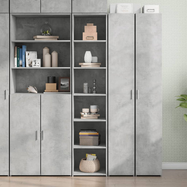 Betongrauer Schrank Mandroane 40x41x185cm (Holz)