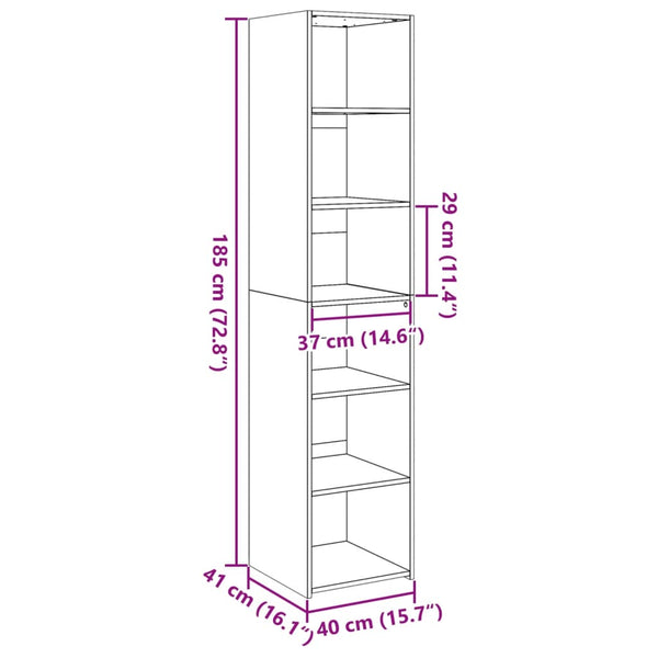 Grauer Schrank Mandroane 40x41x185cm (Holz)