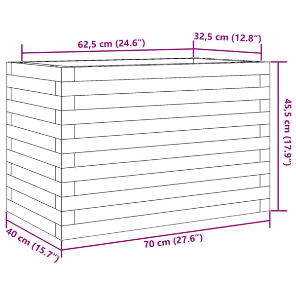 Garten-Blumenkasten Dilaver 70x40x45,5cm (Douglasie)