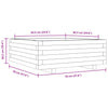 Blumenkasten Dilaver 70x70x26,5cm (Kiefer)