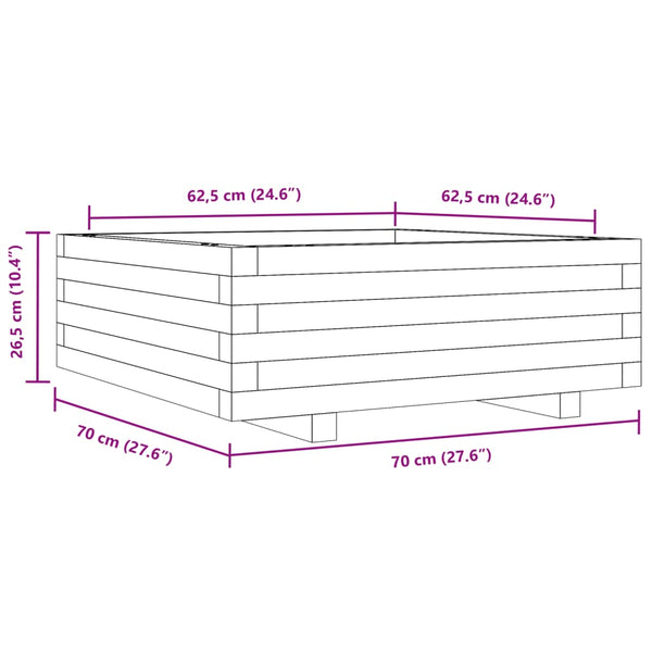Blumenkasten Dilaver 70x70x26,5cm (Kiefer)