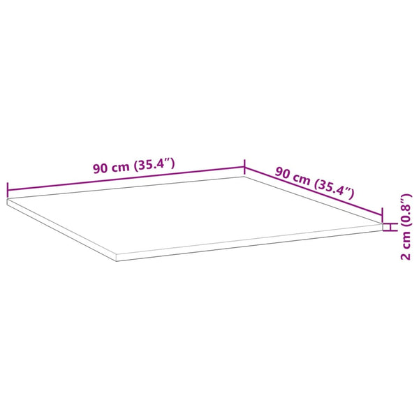 Tischplatte Quadrat Easter 90x90x2cm (Akazienholz)