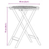 Graues 3-teiliges Bistro-Set Slagan (Polypropylen und Akazienholz)