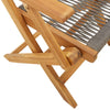 Graues 3-teiliges Bistro-Set Slagan (Polypropylen und Akazienholz)