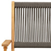 Graues 3-teiliges Bistro-Set Slagan (Polypropylen und Akazienholz)
