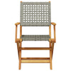 Bistro-Set Carlla Grau (3-teilig, Akazienholz und Polyrattan)