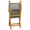 Bistro-Set Carlla Grau (3-teilig, Akazienholz und Polyrattan)
