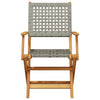 Carlla Bistrogarnitur grau (3-teilig, Polyrattan und Akazienholz)