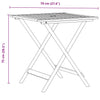 Graues 3-teiliges Bistro-Set Vantel (Polypropylen und Holz)