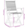Schwarzes Bistro-Set Slagan (Akazienholz und Polypropylen, 3-teilig)