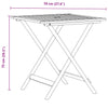 Schwarzes Bistro-Set Slagan (Akazienholz und Polypropylen, 3-teilig)