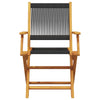Schwarzes Bistro-Set Slagan (Akazienholz und Polypropylen, 3-teilig)