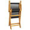 Schwarzes Bistro-Set Slagan (Akazienholz und Polypropylen, 3-teilig)