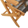 Schwarzes Bistro-Set Slagan (Akazienholz und Polypropylen, 3-teilig)