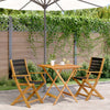 Schwarzes Bistro-Set Slagan (Akazienholz und Polypropylen, 3-teilig)