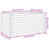 Gartenblumenkasten Dilaver 90x60x49,5cm (Kiefer)