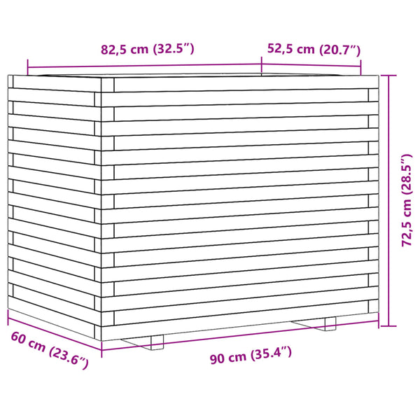 Garten-Blumenkasten Dilaver 90x60x72,5cm (Kiefer)