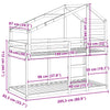 Etagenbett mit Baldachin Partti 80x200cm (Kiefer)
