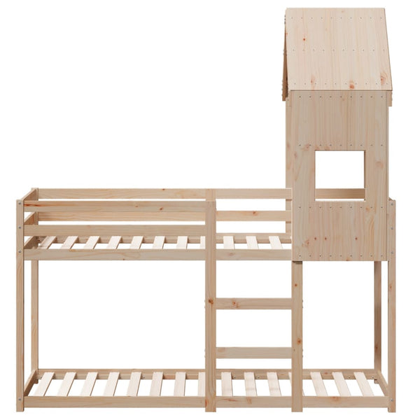Etagenbett Gheoroghe 90x190cm (Kiefer) mit Dach