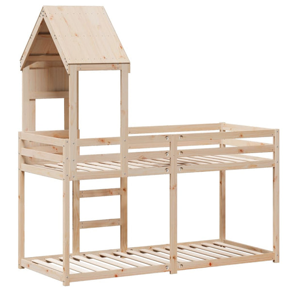 Etagenbett Gheoroghe 90x190cm (Kiefer) mit Dach