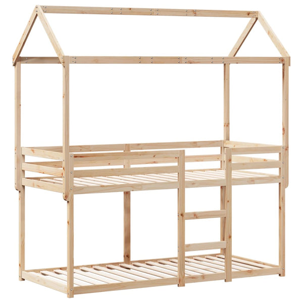 Etagenbett mit Baldachin Mossa 90x200cm (Kiefer)