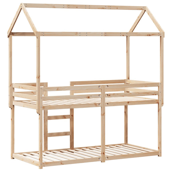 Etagenbett mit Baldachin Mossa 90x200cm (Kiefer)