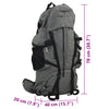 Rucksack grau 80 l Oxford-Gewebe