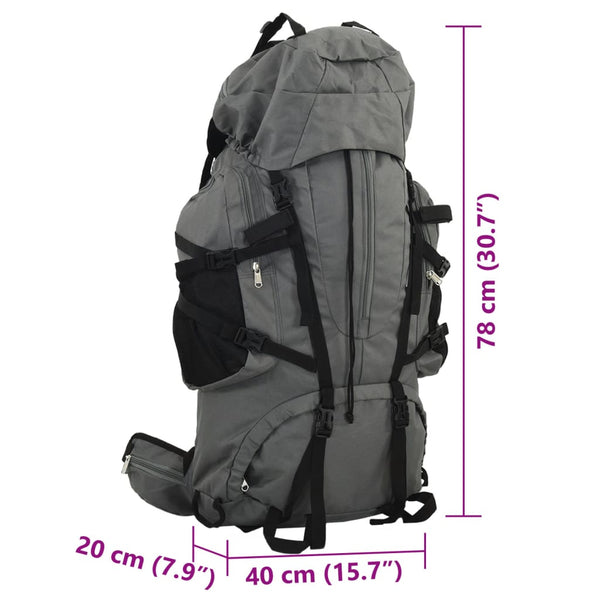 Rucksack grau 80 l Oxford-Gewebe