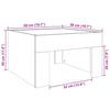 Couchtisch Räuchereiche Adiere 50x50x30cm mit Infinity-LED-Beleuchtung