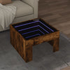 Couchtisch Räuchereiche Adiere 50x50x30cm mit Infinity-LED-Beleuchtung