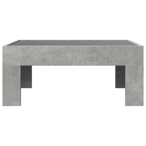 Betongrauer Couchtisch Infinity mit LED-Beleuchtung Adiere 70x50x30cm