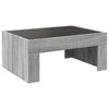 Grauer Couchtisch Infinity mit LED-Beleuchtung Adiere 70x50x30cm (Sonoma)