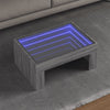 Grauer Couchtisch Infinity mit LED-Beleuchtung Adiere 70x50x30cm (Sonoma)