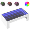 Weißer Couchtisch mit Infinity-LED-Leuchten Adiere 90x50x30cm