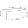 Weißer Couchtisch mit Infinity-LED-Leuchten Adiere 90x50x30cm