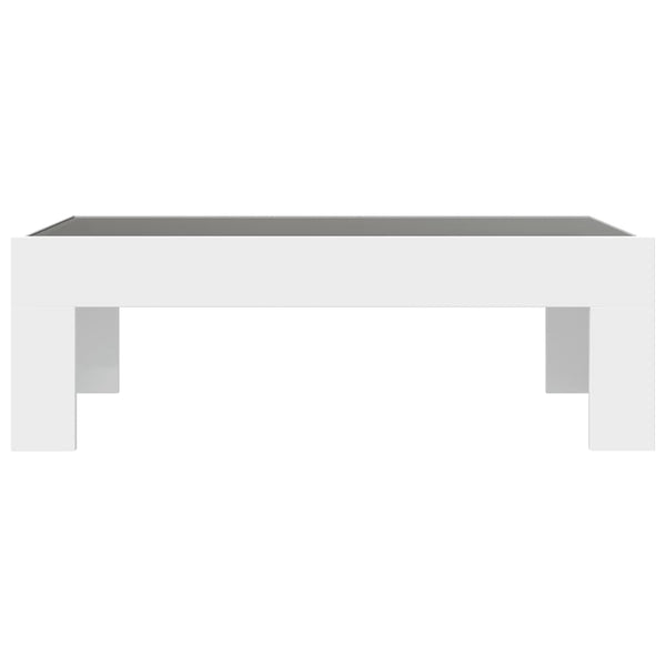 Weißer Couchtisch mit Infinity-LED-Leuchten Adiere 90x50x30cm