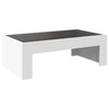 Weißer Couchtisch mit Infinity-LED-Leuchten Adiere 90x50x30cm