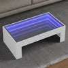 Weißer Couchtisch mit Infinity-LED-Leuchten Adiere 90x50x30cm
