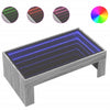 Grauer Couchtisch Infinity mit LED-Beleuchtung Adiere 90x50x30cm (Sonoma)