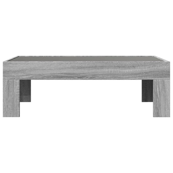 Grauer Couchtisch Infinity mit LED-Beleuchtung Adiere 90x50x30cm (Sonoma)