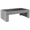 Grauer Couchtisch Infinity mit LED-Beleuchtung Adiere 90x50x30cm (Sonoma)