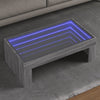 Grauer Couchtisch Infinity mit LED-Beleuchtung Adiere 90x50x30cm (Sonoma)